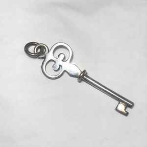 Sterling Skeleton Key Charm Pendant